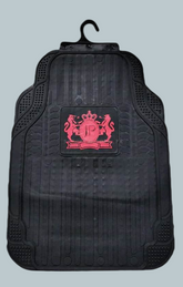 JP Universal PVC Rubber Floor Mat Black Red Mix Design 5 Pcs - Rubber Floor Mats | Car Mats | Vehicle Mats | Foot Mat For Car